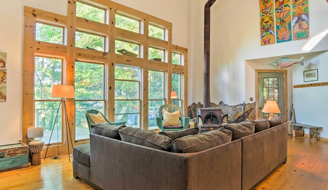 Forested Pentwater Vacation Rental - Walk to Beach