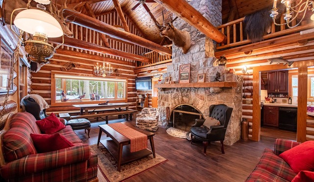 🦌 Forks River Lodge – Private Boardman Riverfront | Game Room | Pet-Friendly