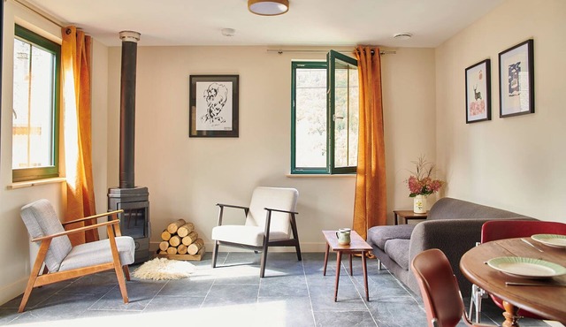 Former cowshed at the foot of Mont Colombier in Les Bauges at 920m