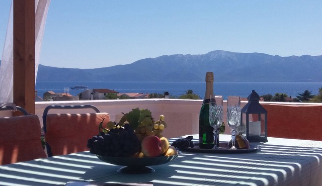 Four-bedroom apartment with terrace and sea view Sućuraj, Hvar (A-24563-a)