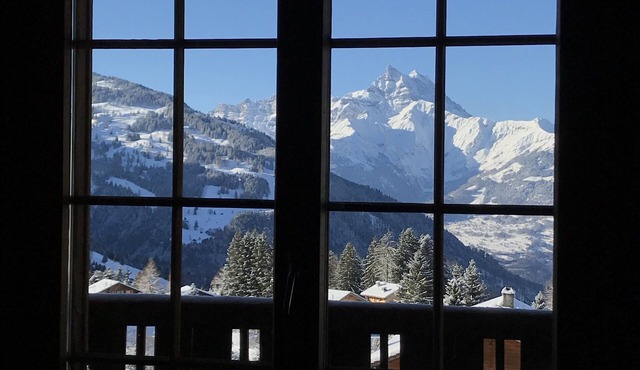 Four bedroom chalet in Gryon Switzerland with wonderful views close to ski area