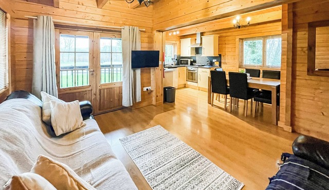 Four berth lodge with one master double and one twin each with wardrobe.