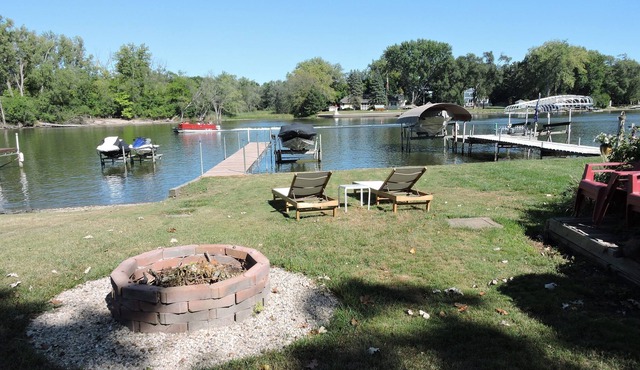 Fox River front home located near Island Lake, Illinois