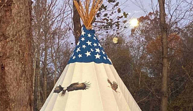 Free Bird Teepee at The Edge—Unique Riverfront Glamping in Salt Lick, KY