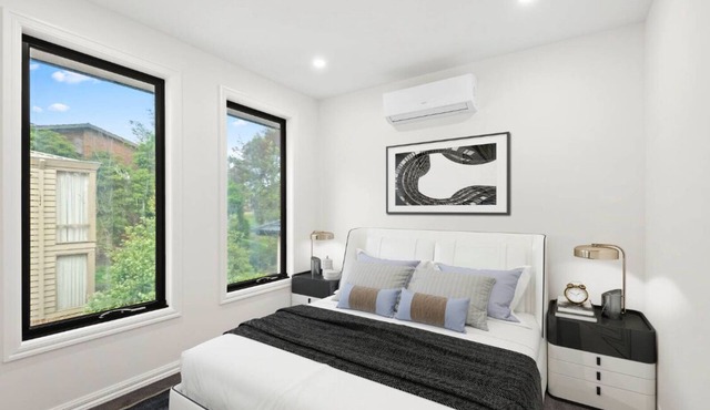 French home walking to shops and shopping center