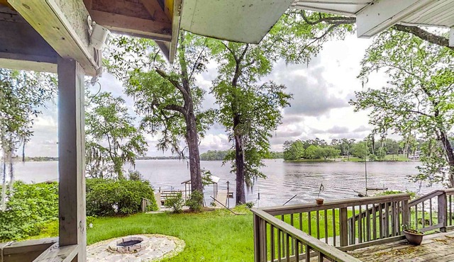 French-inspired lakeside home with gourmet kitchen