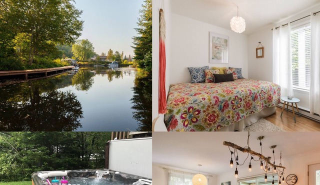 Friendly-family Cottage by the water * hot tub *fireplace* 40 min. Quebec City