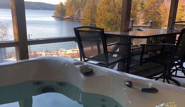Front LAKE Simon HOT TUB 10 beds 16p BEACH private