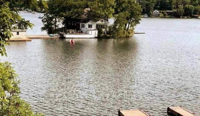 Fully accessible lake-house on its own island.