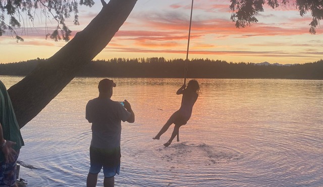 Fully equipped house nestled in old growth trees with miles of beaches/trails
