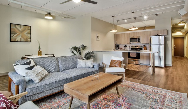 Fully-Equipped Kitchen with In Unit Laundry near Performing Arts Center