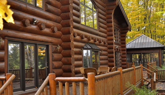 Fully furnished log home in one of northern Wisconsin's last wilderness areas