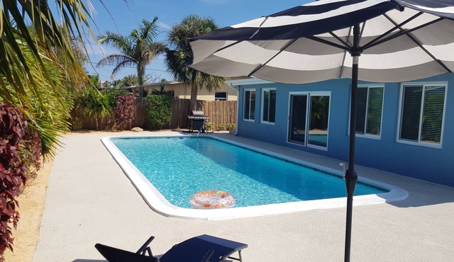 Fully renovated, immaculate 3 full bath, blocks from beach, private pool!