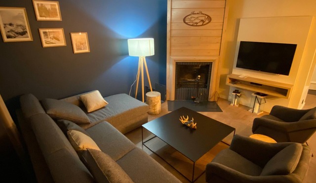 Fully renovated family apartment facing Mont Blanc