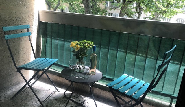Functional & Chic 27 m2, bright with balcony and air-conditioning in the center of town