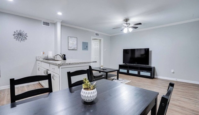 Furnished 1BR Near Medical District, Gated Complex, Free Parking