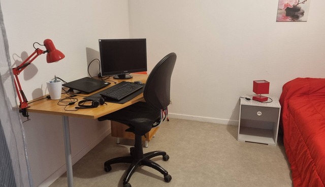 Furnished apartment with office