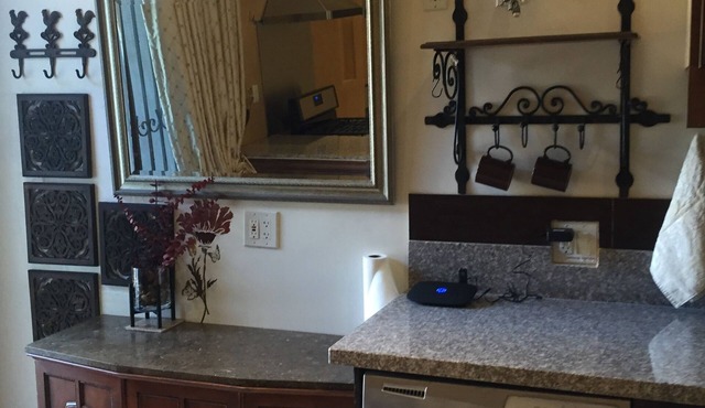 Furnished bedroom, bathroom, kitchen in a guard-gated community