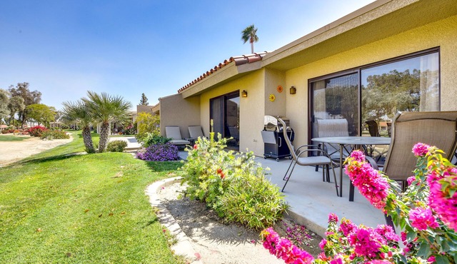 Furnished Patio + Resort Pools: Palm Desert Condo