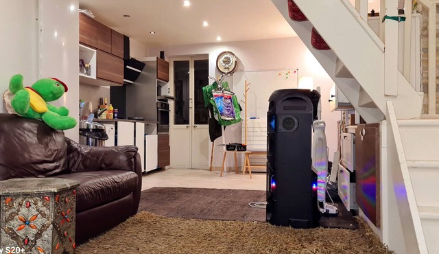 Furnished room in an upscale house with garden near the metro.