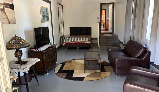 Furnished Studio with washer and dryer, and pool!