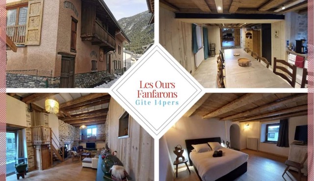 Gîte 14 pers LesOursFanfarons spacieux chaleureux