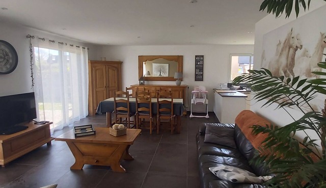 Gîte 6 Pers au Pays des Abers. 400 m de la Plage. 3 Chambres. 1 Salle de Bain