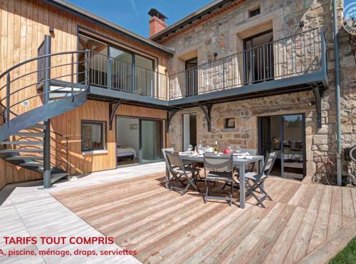 Gîte de charme moderne, 5 suites privées, spa et jardin - FR-1-496-355