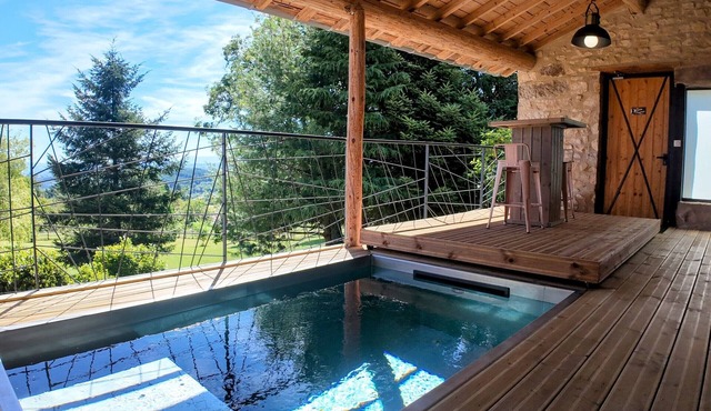 Gîte Romantique avec piscine, balnéo et sauna