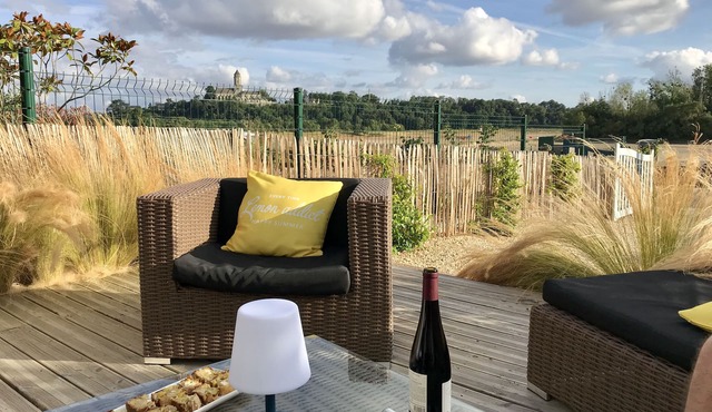 Gîte 3 Ears "A Brin de Loire" 5 people, terrace view Loire