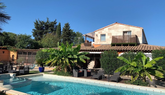 Gîte 4 pers 50m2 (swimming pool/Jacuzzi sauna) 10 mn from Montpellier