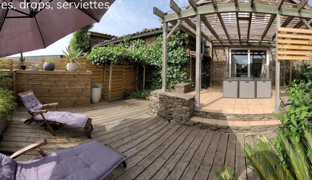 Gîte campagnard avec animaux acceptés, terrasse privée - FR-1-496-299