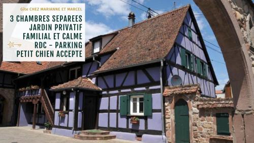 Gîte Marcel et Marianne jardin et parking privatifs