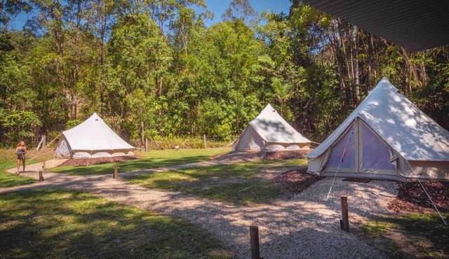 Gaia Glamping Tent: Eco Stay w/Private Bathroom & Nature Views Near Noosa