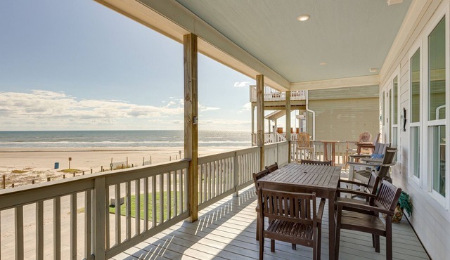 Galveston Home w/Outdoor Shower: Steps to Beach!