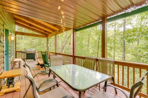 Game Room and 3-Story Deck at Lake Hiwassee Hideaway