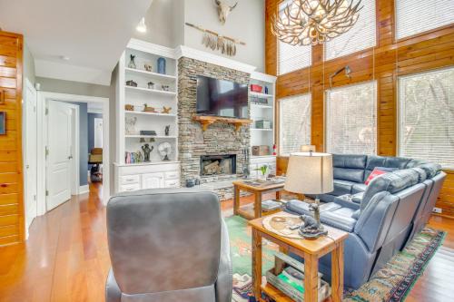 Game Room and Fire Pit Riverfront Home in Ellijay!
