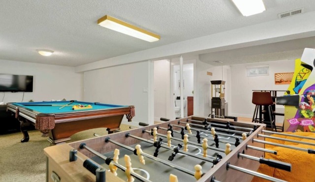 Game Room Fire Pit Arcade Outdoor Dining