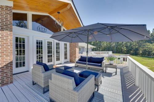 Game Room & Fire Pit! Luxe Louisburg Farmhouse