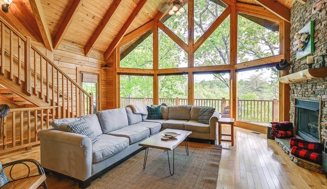 Game Room, Hot Tub & Decks: Scenic Franklin Cabin