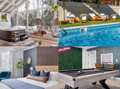 Game Room+Hot Tub+Pool+King Beds+More