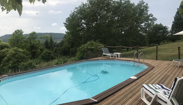 Garden apartment with swimming pool in house
