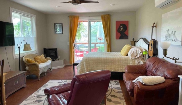 Garden house with gas fireplace