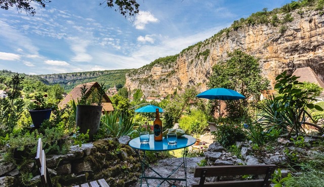 Garden level studio with exceptional view