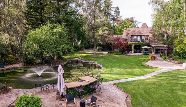 Gated Hot Tub Estate w/ Pond, Waterfall & Koi Fish