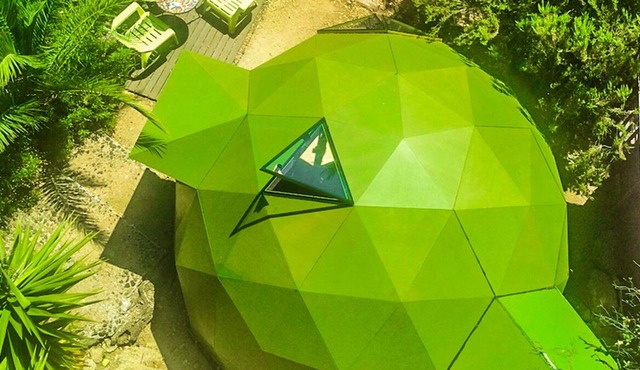Geodesic Dome Ecoart, CUPULA WOODEN SEA