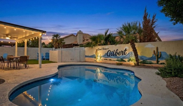 Gilbert Oasis Pool Heating + Game Room + Billiards