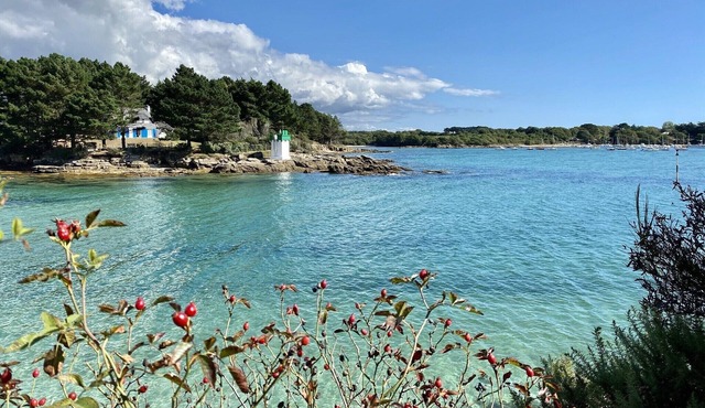 Gîte 4/6 pers, l'escale des elfes with covered and heated swimming pool, near the sea