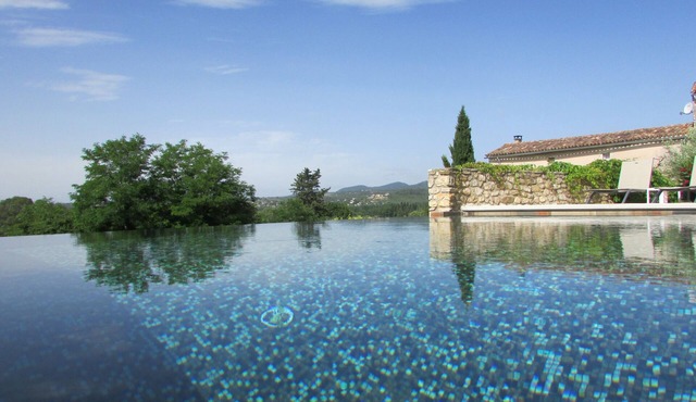 Gite bastide charming scents stone pool view billiards gard south ardeche