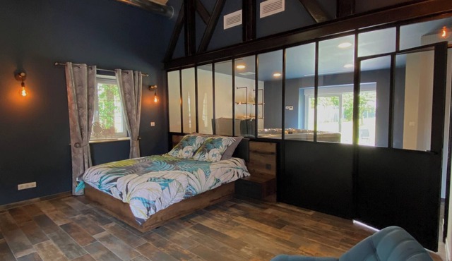 Gite Détente 5 Étoiles Loft Industriel Hammam, Sauna et spa
